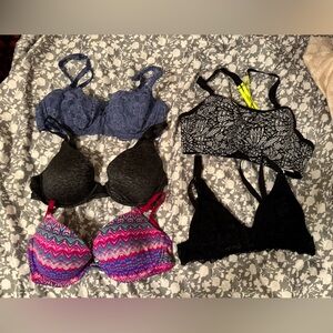 Victoria's Secret- Urban Outfitters Lace and Patterned Bra Set - 32C